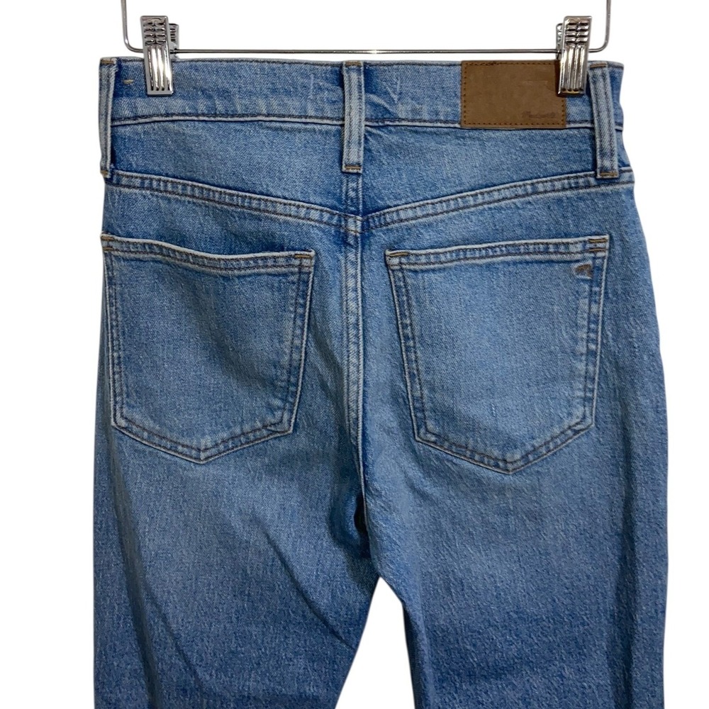 Madewell The Perfect Vintage Jean High Rise Straight Distressed Blue Denim 24P - Picture 9 of 12